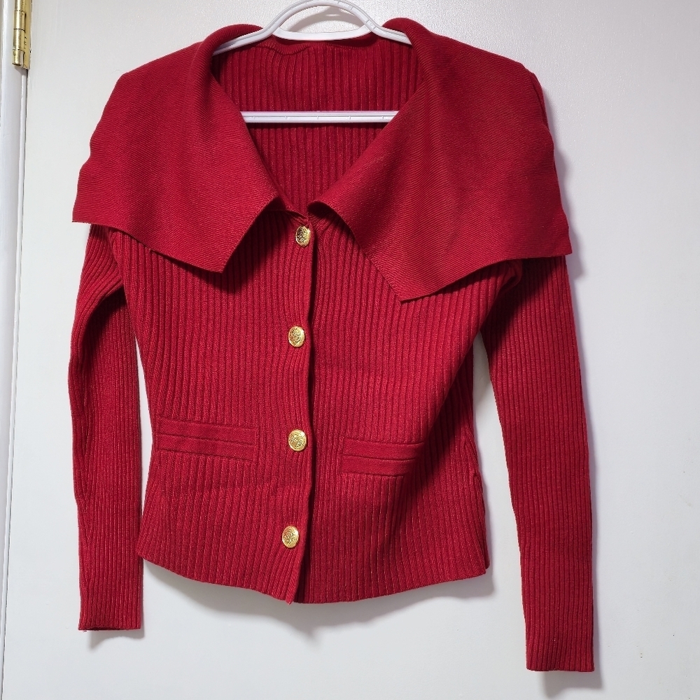 Small Red Cardigan - New No Tags